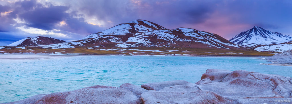 Paisagem incrível de Piedras Rojas ao fim do dia.